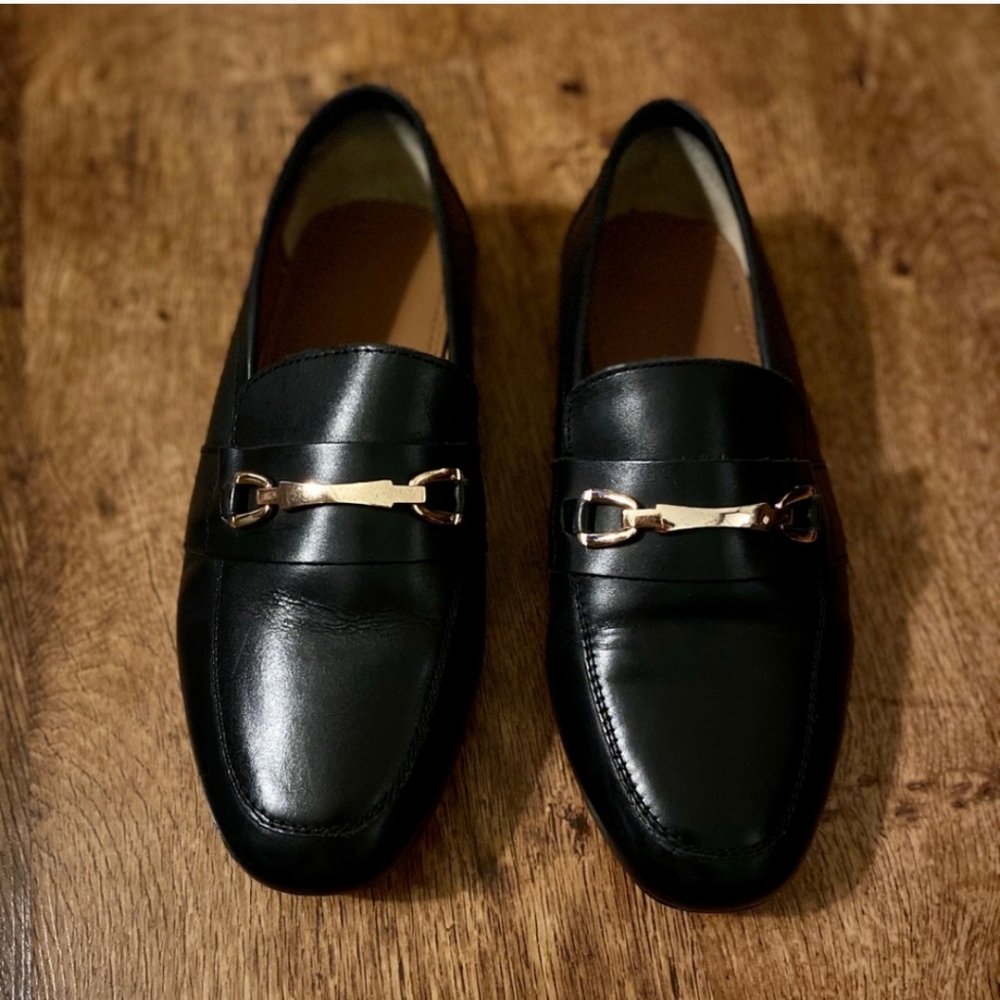 ASOS wide fit black leather loafers - Picture 1 of 4